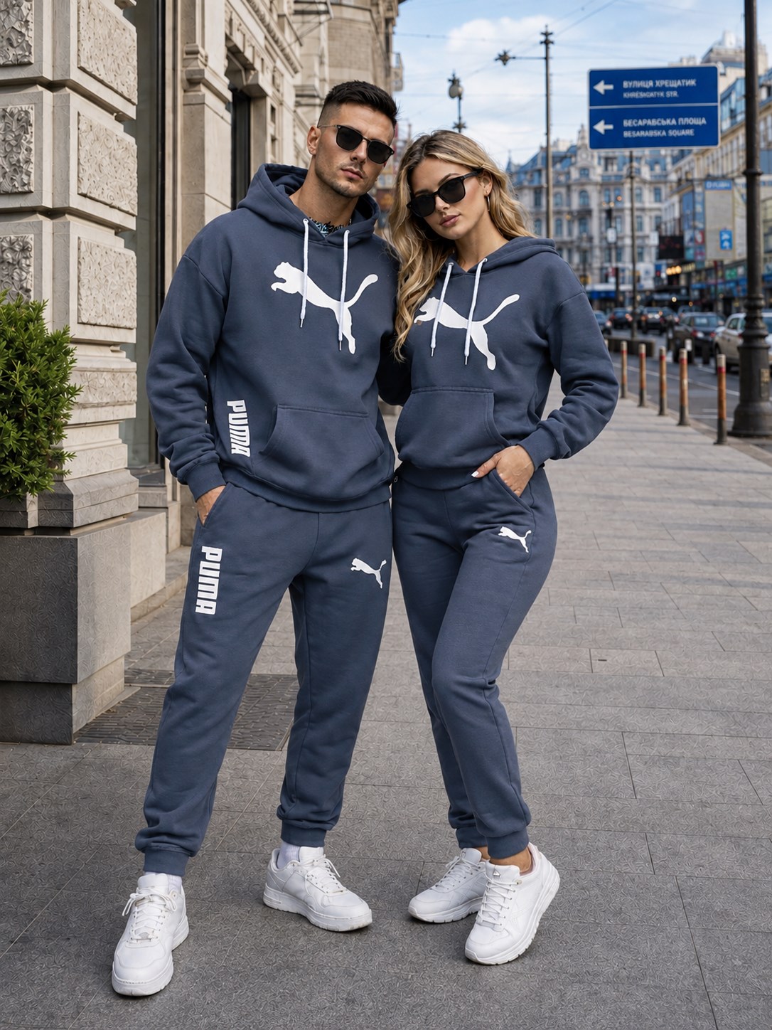 Графіт спортивний костюм Puma, вигляд спереду
